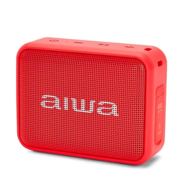 Aiwa BS-200RD Bluetooth-högtalare röd TWS FM-radio IPX6 6W RMS