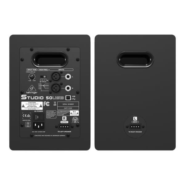 Behringer - STUDIO 50USB - 2-vägs monitorhögtalare - Svart - 55-20000 Hz