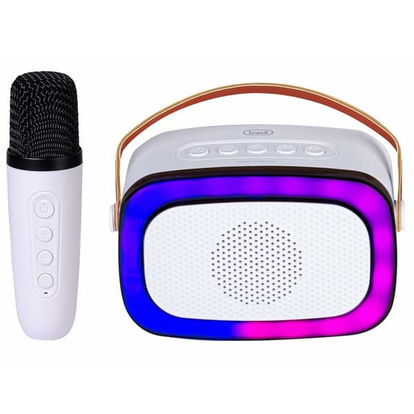 Kaiutin karaokemikrofonilla Trevi Trevi XR 8A01 MINI PARTY Valkoinen