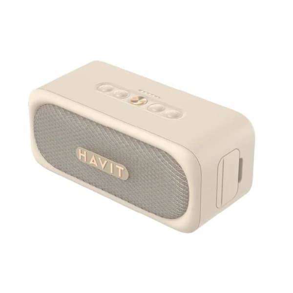 Trådlös Bluetooth 5.3 bärbar högtalare, TWS, TF, AUX, handsfree-samtal, IPX7, 2000 mAh - Havit (SK905BT) - Beige