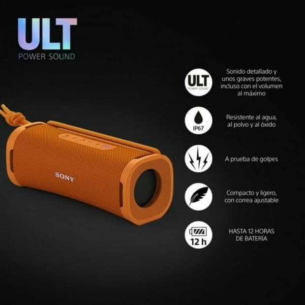 Bærbare Bluetooth-Høyttalere Sony SRSULT10D.CE7 Oransje