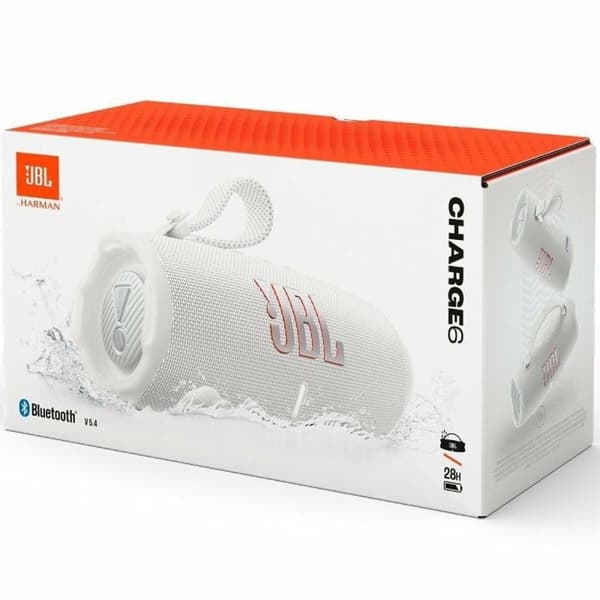 Kannettavat Bluetooth-kaiuttimet JBL Charge 6 Valkoinen