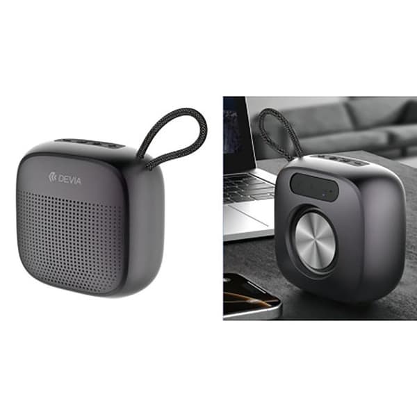 Bärbar Bluetooth 5.3-högtalare 10W Sound Lite 2 Kraftfullt Ultra Kompakt Devia Svart