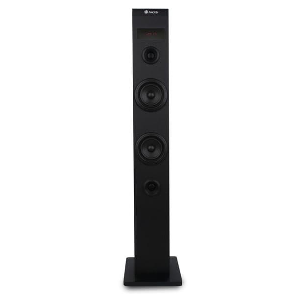 NGS SKY CHARM 50W Bluetooth Sound Tower med fjärrkontroll, optisk ingång, USB, FM-radio och AUX IN - Svart