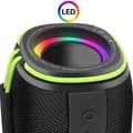 Miniatyrbild 6 av 6: Bluetooth-högtalare, 8 timmars batteritid, LED-ljus, vattentålig IPX5, handtag wiwu, svart