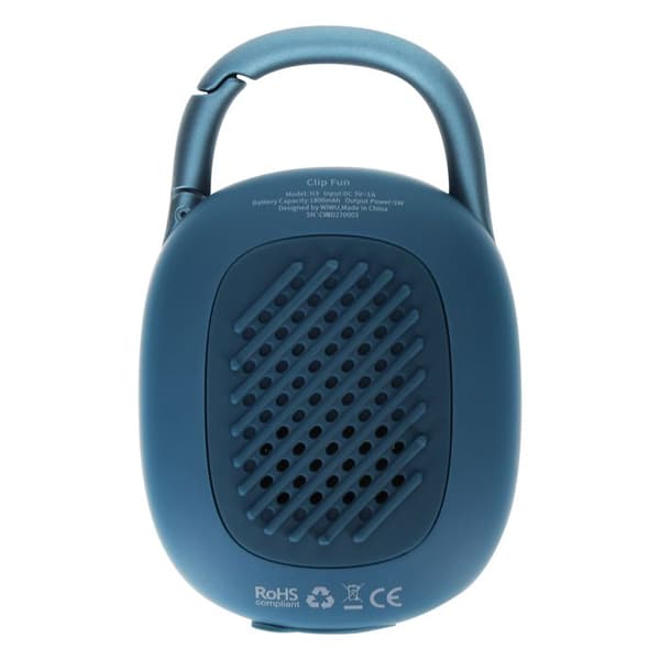 Mini Bluetooth-högtalare 6 timmars batteritid IPX5 vattentålig med karbinhake wiwu Blå