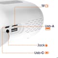 Miniatyrbild 3 av 6: Bluetooth-högtalare med 6h batteritid, vattentät IPX6, kompakt med rem wiwu, Vit