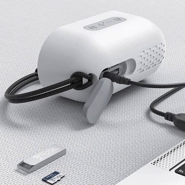 Bluetooth-högtalare med 6h batteritid, vattentät IPX6, kompakt med rem wiwu, Vit