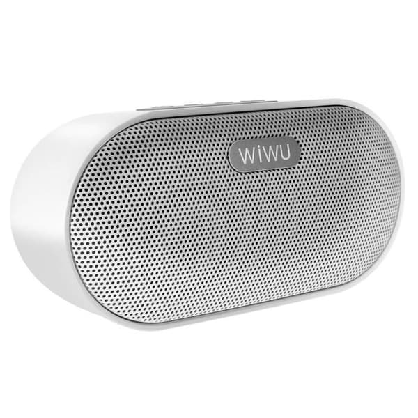 Bluetooth-högtalare med 6h batteritid, vattentät IPX6, kompakt med rem wiwu, Vit