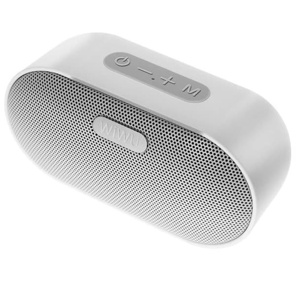 Bluetooth-högtalare med 6h batteritid, vattentät IPX6, kompakt med rem wiwu, Vit