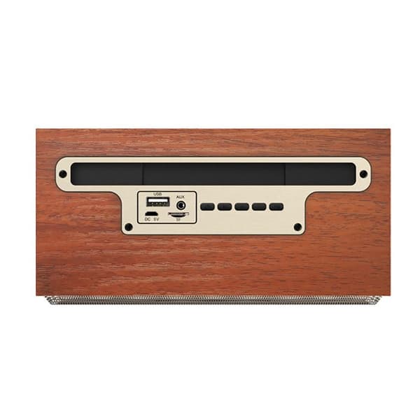 Trådlös Bluetooth 5.0-högtalare 8W Bronx med smartphone-station Retro Design Brun