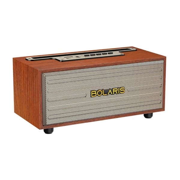 Trådlös Bluetooth 5.0-högtalare 8W Bronx med smartphone-station Retro Design Brun