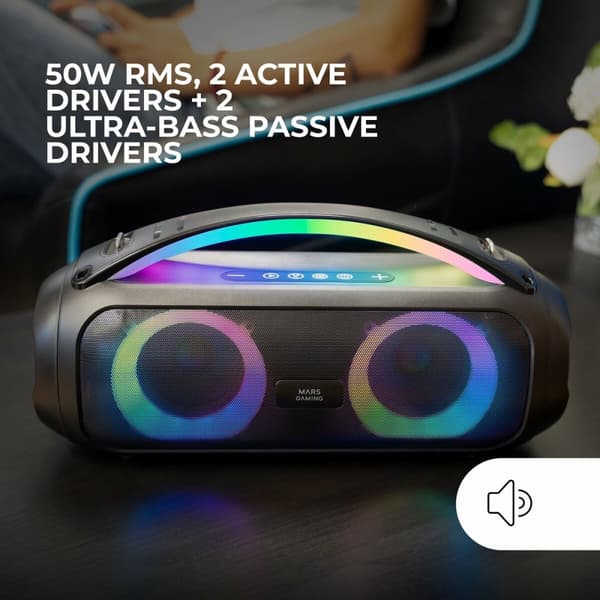 Bærbare Bluetooth-højttalere Mars Gaming MSPULSE Sort 4 W 50 W