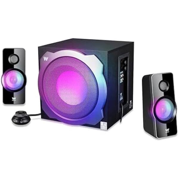 2.1 Woxter Big Bass 260 RGB-högtalare - 150 W - 3,5 mm anslutning - Ergonomisk volymkontroll