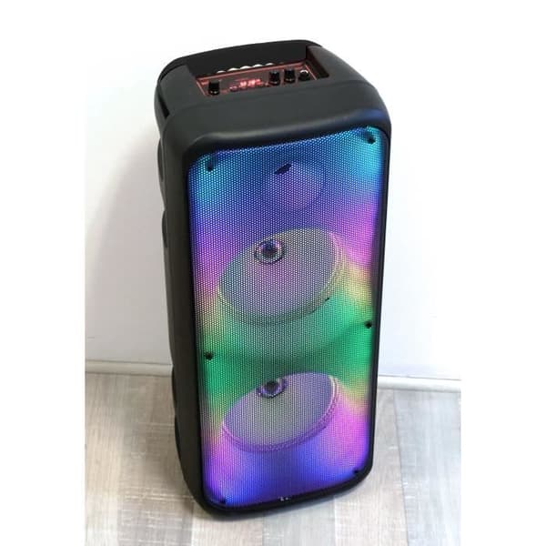 Lysende Karaoke Højttaler - INOVALLEY - KA25-FIRE - Bluetooth V5.0 - 64 cm - 850 W - Sort