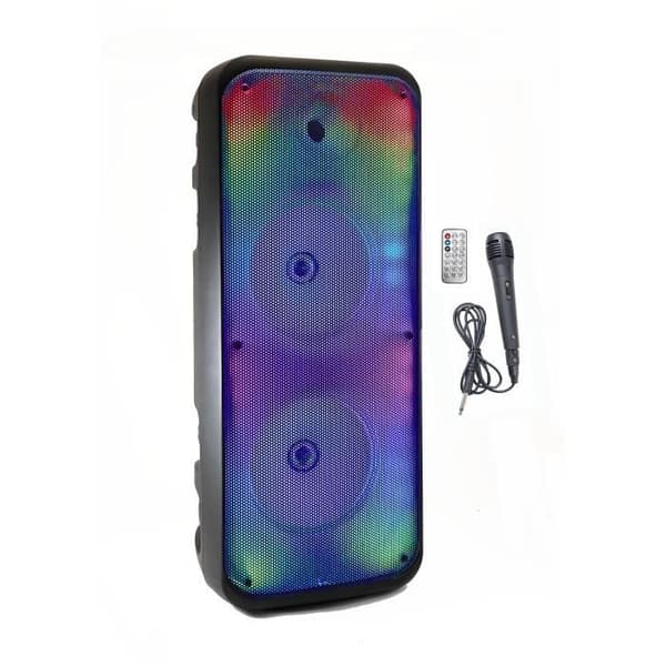 Lysende Karaoke Højttaler - INOVALLEY - KA25-FIRE - Bluetooth V5.0 - 64 cm - 850 W - Sort