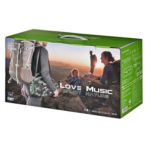Bärbar Bluetooth Högtalare Hoco HA4 camouflage green