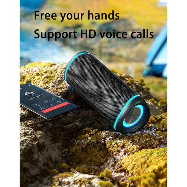 INF EBS-609 Svart Trådlös Bluetooth-högtalare med RGB-ljus