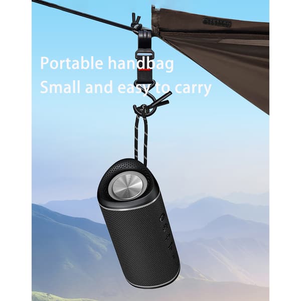 INF EBS-609 Svart Trådlös Bluetooth-högtalare med RGB-ljus