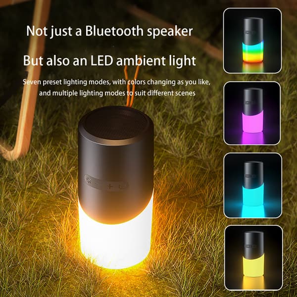 INF Bærbar Bluetooth-høyttaler med RGB-stemningslys Grønn