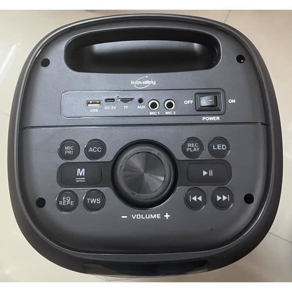 Karaokehögtalare - INOVALLEY - RGB - 800 Watt - Bluetooth V5.0 - Trådlös mikrofon ingår - Batteritid 2 till 3 timmar - LED