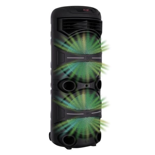 Karaokehögtalare - INOVALLEY - Lysande - 1000 Watt - Bluetooth V5.0 - Batteritid 2 till 3 timmar - Trådlös mikrofon ingår