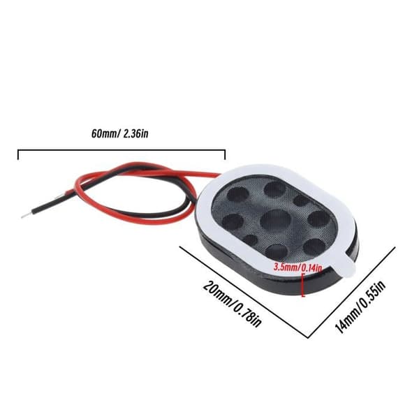 Emsea Pack med 10 Mini Magnetiska Ersättningshögtalare i metall 8 Ohm 1 W 20 x 14 mm
