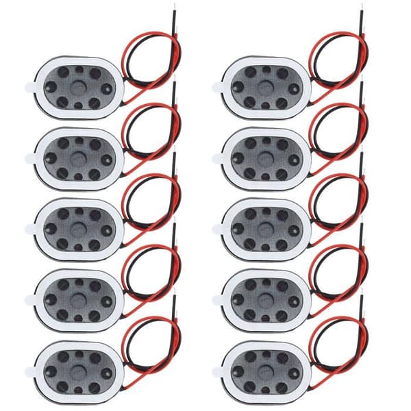 Emsea Pack med 10 Mini Magnetiska Ersättningshögtalare i metall 8 Ohm 1 W 20 x 14 mm