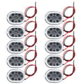 Miniatyrbild 1 av 4: Emsea Pack med 10 Mini Magnetiska Ersättningshögtalare i metall 8 Ohm 1 W 20 x 14 mm