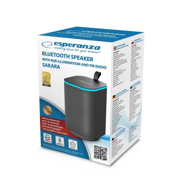 Bärbar Bluetooth Högtalare Esperanza EP155  Svart