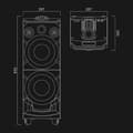Miniatyrbild 6 av 8: Högtalare Muse M-1935 DJ Svart