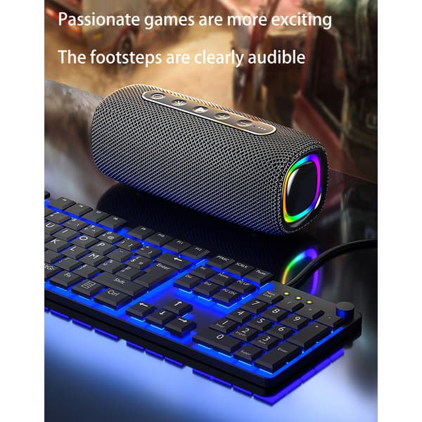 INF Bluetooth-højttaler med RGB-lys Blå