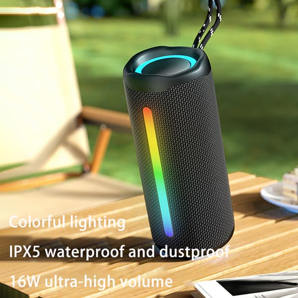 INF Sort RGB Lys Trådløs Bluetooth Højttaler