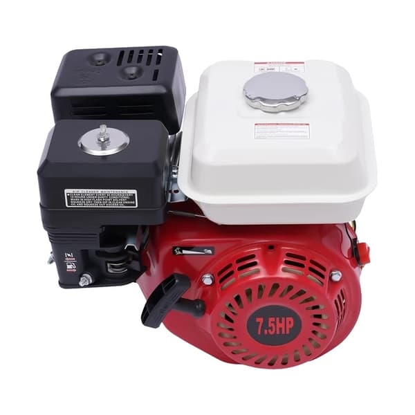 Bärbar Bensinmotor, 75 hästkrafter, OHV Enkelcylinder, Vit 5,1 kW 7,5 hk White 5.1KW 7.5HP