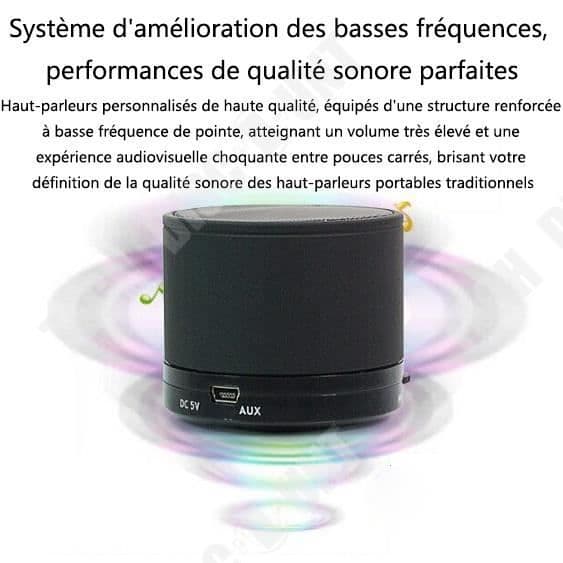 TD® USB-laddning Bluetooth-högtalarkort Handsfreesamtal Subwoofer Liten stålpistol 10 meter effektivt avstånd