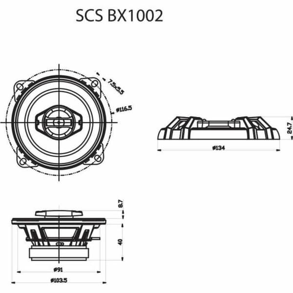 Autokaiuttimet Sencor SCS BX1002 2 Kappaletta