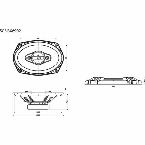 Bilhögtalare Sencor SCS BX6902 2 Delar