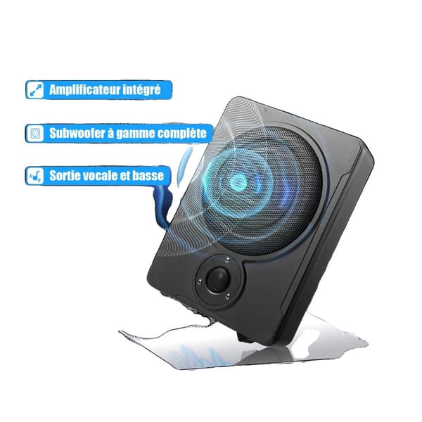 Under-sæde Subwoofer, 200W Faktisk Effekt, 30-100Hz Frekvensrespons, 8" Højttaler Diameter,8"