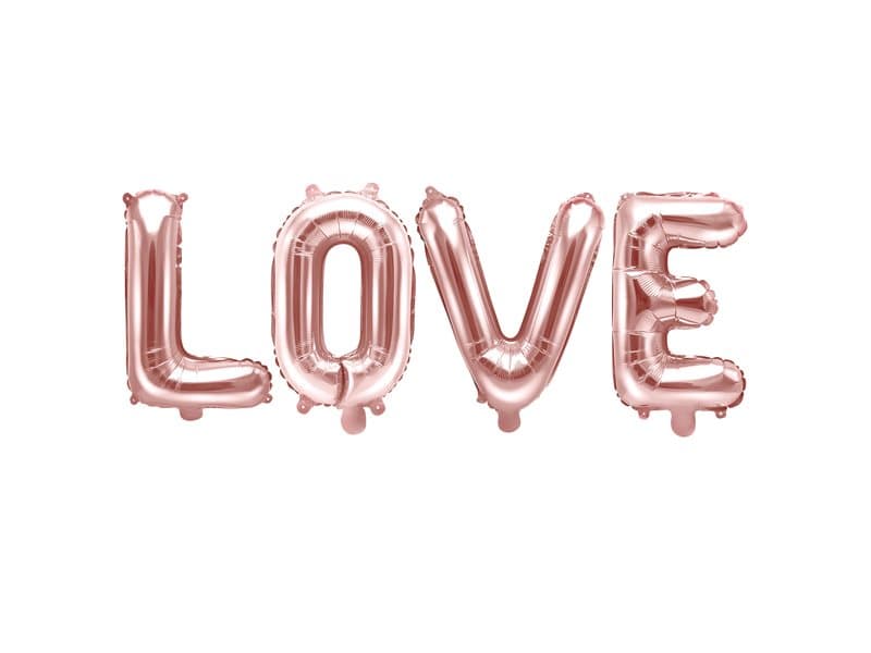 Ballonggirlang LOVE roséguld