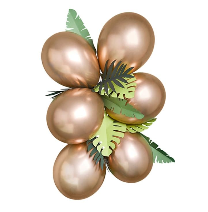 Ballonggirlang guld med palmblad