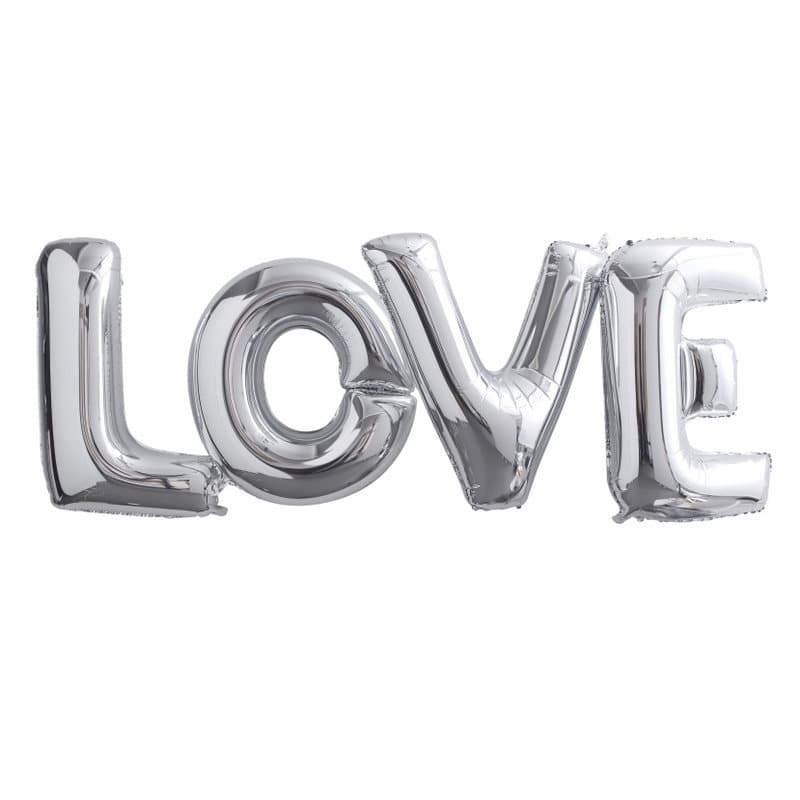 Ballonggirlang "Love" Silver