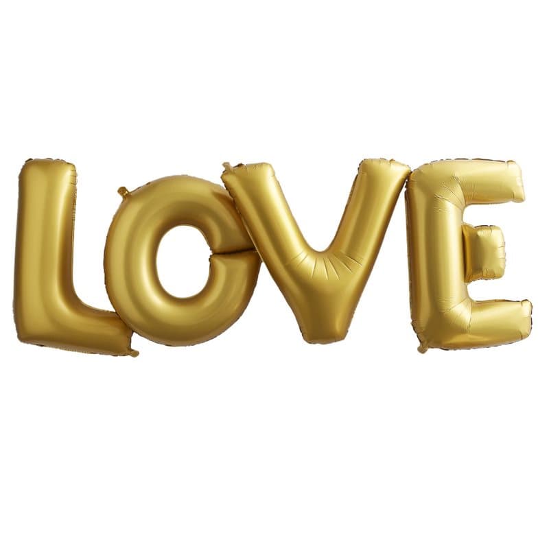 Ballonggirlang "Love" Guld