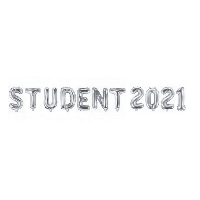 Ballonggirlang "STUDENT 2022" silver