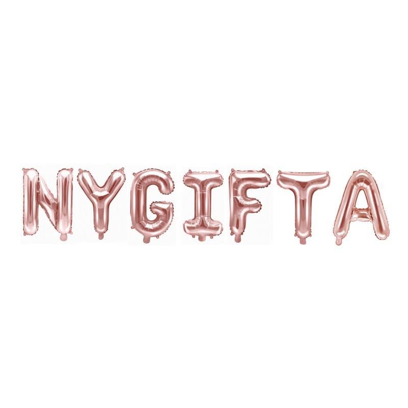 Ballonggirlang NYGIFTA roséguld