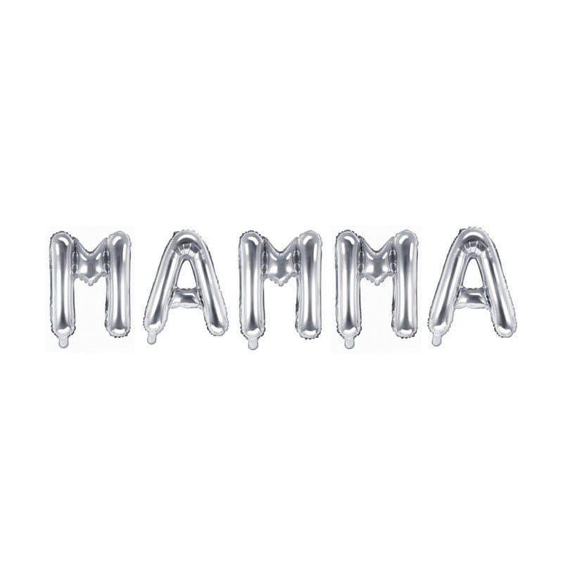 Ballonggirlang "MAMMA" silver