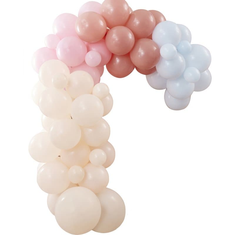 Ballonggirlang persika/rosa/ljusblå Bohemisk