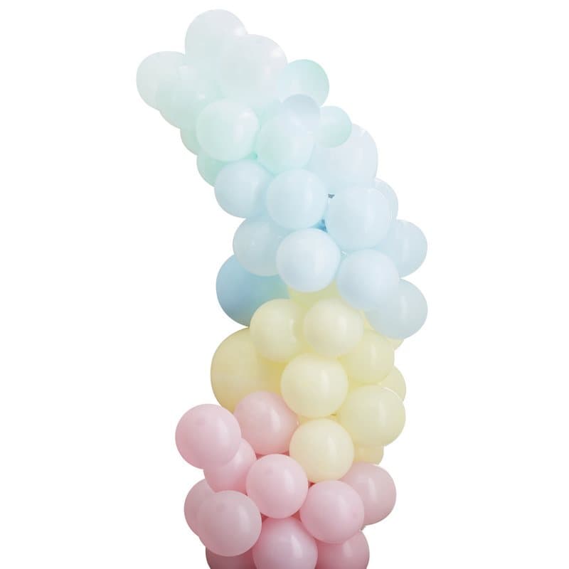 Ballonggirlang Regnbåge pastell