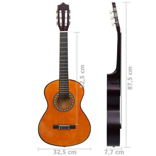 vidaXL klassisk guitar for begyndere og børn 1/2 34" lindetræ