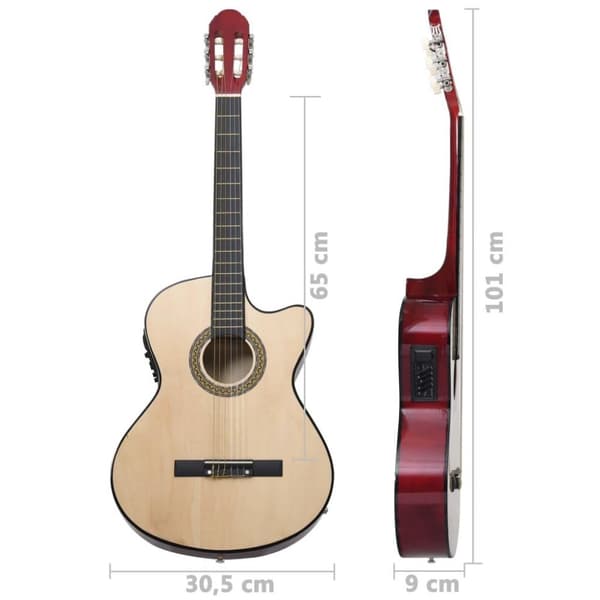 vidaXL klassisk western cutaway guitar med equalizer og 6 strenge