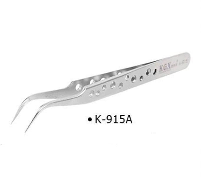 KGX K-915 Rostfritt Stål Böjd Fin Spets Jump Wire Pincett Brett Handtag